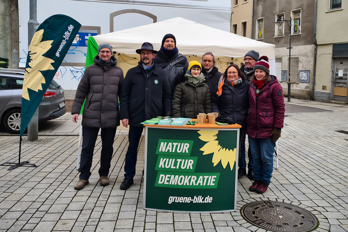 BÜNDNIS 90/DIE GRÜNEN: Wahlkampfstand in Weißenfels am 18.01.2025