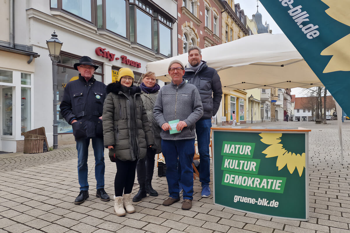 BÜNDNIS 90/DIE GRÜNEN: Wahlkampfstand in Zeitz am 29.01.2025